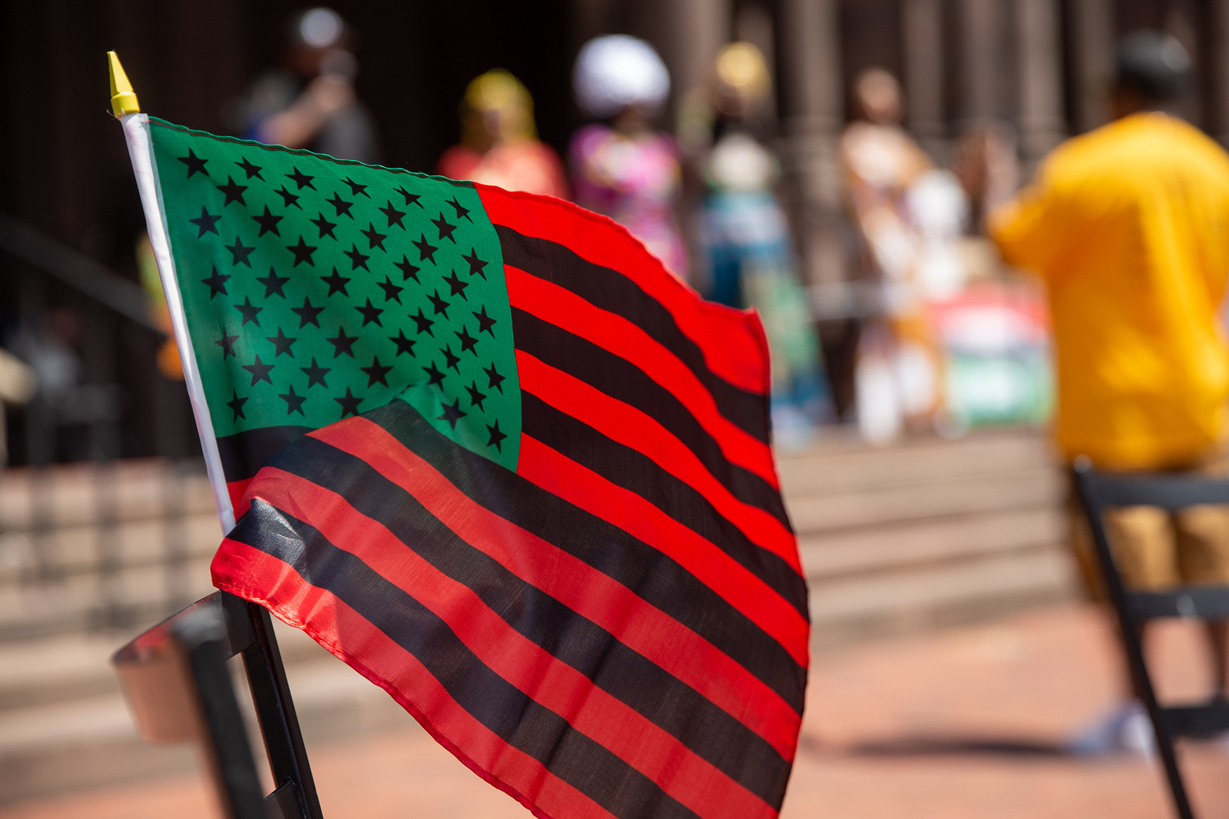 Black Liberation African American Flag. Pan-African flag.